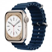 Ремешок ApW26 Ocean Band для Apple Watch 45 mm силикон (темно-синий) — 1