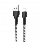 Кабель Borofone BX39 Beneficial для Apple (USB - lightning) (черно-белый)