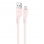 Кабель Hoco X97 Crystal (USB - micro USB) (светло-розовый) — 1