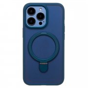 Чехол-накладка - SM088 SafeMag для Apple iPhone 13 Pro (темно-синяя)