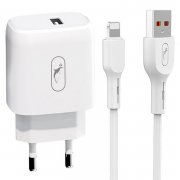 Сетевое зарядное устройство SKYDOLPHIN SC22EL (USB - Lightning) (белое) — 1