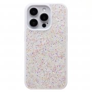 Чехол-накладка - PC071 POSH SHINE для Apple iPhone 15 Pro россыпь кристаллов (226897) (белая) — 1