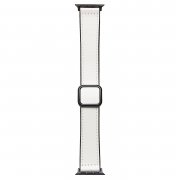 Ремешок - ApW38 Square buckle Apple Watch 41 mm экокожа (белый) — 1