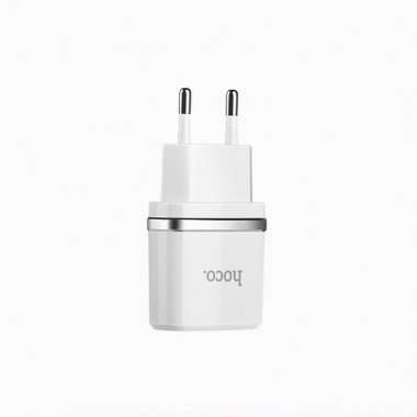 Сетевое зарядное устройство HOCO C12 2USB (белое) &mdash; 1