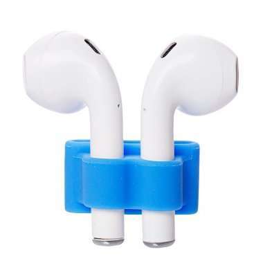 Держатель силиконовый для наушников Apple AirPods (синий) — 3