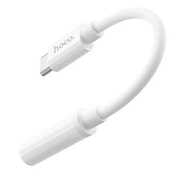 Адаптер (переходник) Hoco LS30 (Type-C - 3.5 мм) белый &mdash; 5