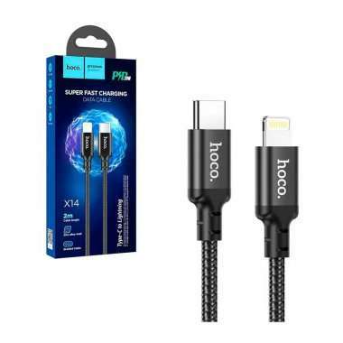 Кабель Hoco X14 (Type-C - Lightning) черный (2 метра) — 1