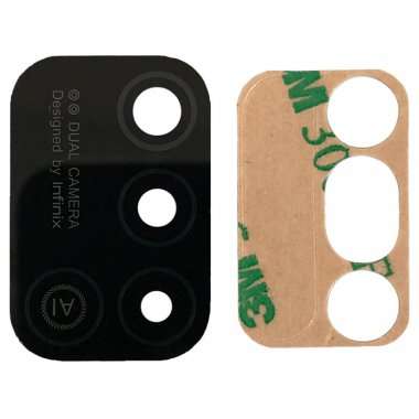 Стекло камеры для Infinix Hot 10 Play (черное) &mdash; 1