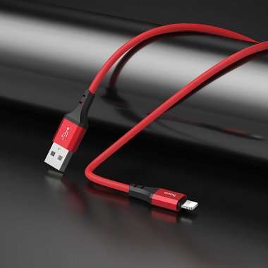 Кабель Hoco X86 Spear (USB - lightning) (красный) — 1